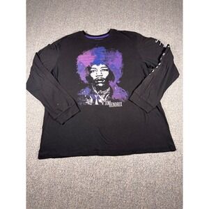 Jimi Hendrix Purple Haze Long Sleeve T Shirt Black Mens